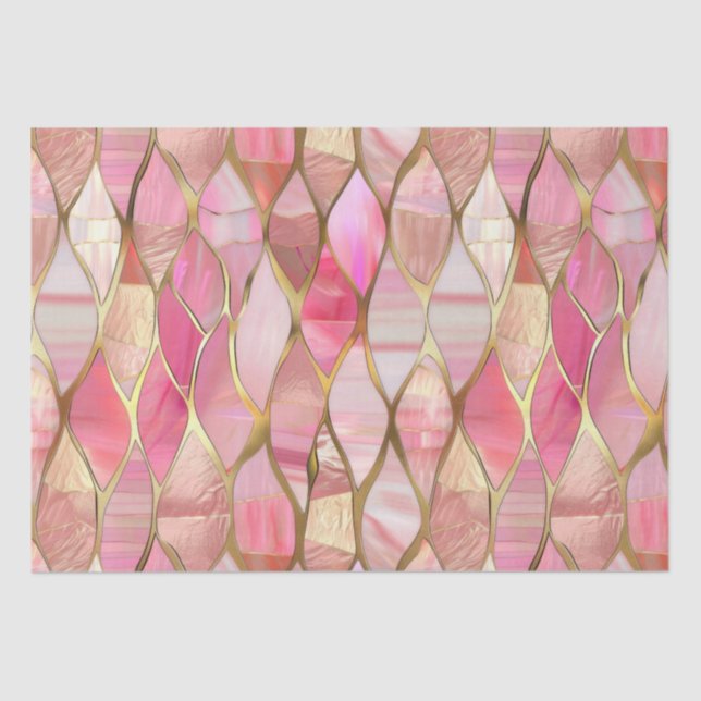 Glam Gold Glitzy Pink Seidenpapier (Vorderseite)