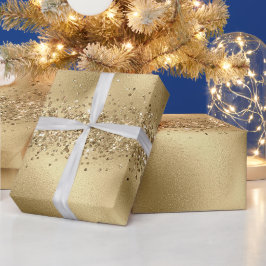 Glam Gold Glitzy Sparkle Glitzer Geschenkpapier