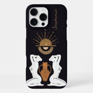 Glam Gold Göttin Monogramm Personalisierter Glitte iPhone 16 Pro Max Hülle