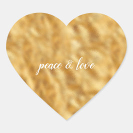 Glam Gold Herz-Aufkleber