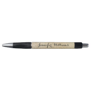 Glam Gold Imitats Glitzer Look Individuelle Name P Kugelschreiber