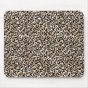Glam Gold Leopard Print Mousepad