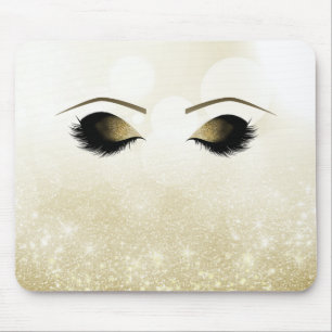 Glam Gold Make-up Augen & Wimpern Personalisiert Mousepad