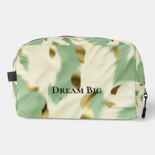 Glam Gold Mint Cream Cowgirl Cowhide Waschbeutel
