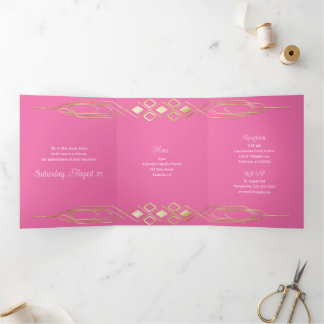 Glam Gold Quinceanera Party Einladung