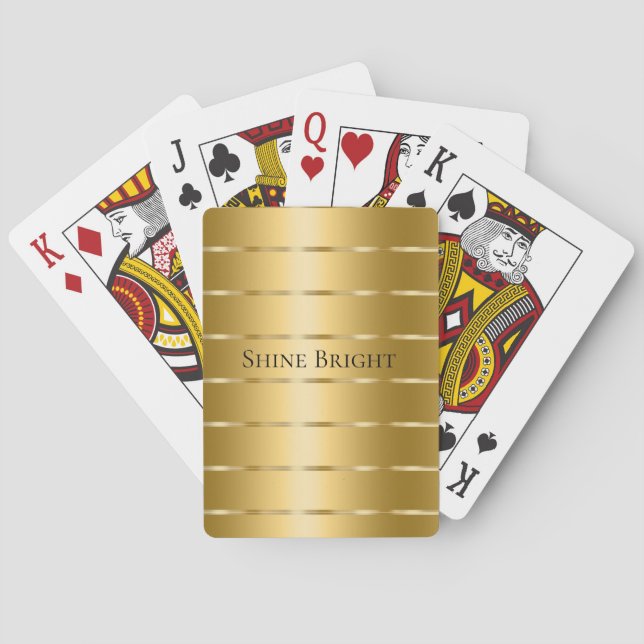 Glam Gold Ribbon Spielkarten (Rückseite)