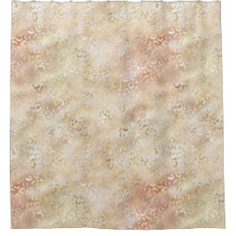 Glam Gold Rose Blush Pink Leopard Print Duschvorhang