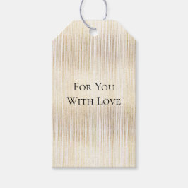 Glam Gold Streifen Geschenkanhänger