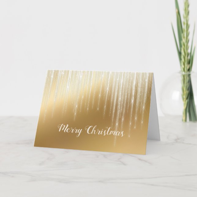 Glam Gold White Icicles Weihnachten (Vorderseite)