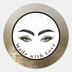 Glam Gold Wimpern Make-up Augen Runder Aufkleber