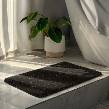 Glam goldfarbener Glitzer und Glitzern auf schwarz