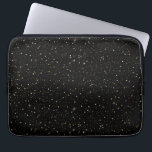 Glam goldfarbener Glitzer und Glitzern auf schwarz Laptopschutzhülle<br><div class="desc">Moderner vergoldeter Glitzer und Glitzern-Bild auf schwarzem Hintergrund.</div>