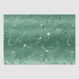 Glam Green Glittery Glitz Seidenpapier