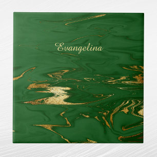 Glam Green Gold Imitate Marmor Fliese