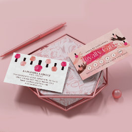 Glam Hands Nail Polish Manicure Nail Salon Loyalit Visitenkarte