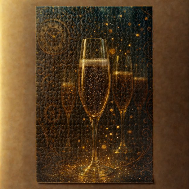 Glam Happy New Year Steampunk Champagner  Puzzle (Von Creator hochgeladen)