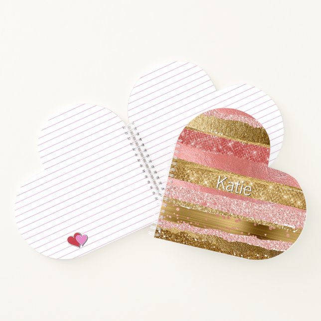 Glam Heart Custom Notebook Notizbuch (Innenseite)
