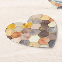 Glam Honey Comb Blush Champagne Abstrakt