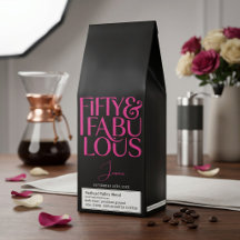 Glam Hot Pink Black Chic 50 & Fantastisch Geburtst