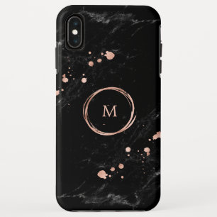 Glam Imitate Gold Blick auf schwarzen Marmor  Mono Case-Mate iPhone Hülle