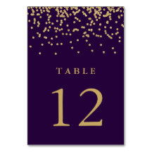 Glam Imitats Gold Confetti auf Lila Tiefseegebiet