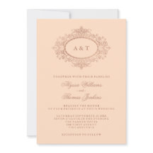 Glam Imitats Rose Gold auf Rosa Hochzeit