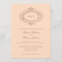 Glam Imitats Rose Gold auf Rosa Hochzeit
