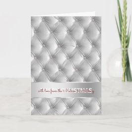 Glam Imitats Velvet Grau Silber Weihnachten
