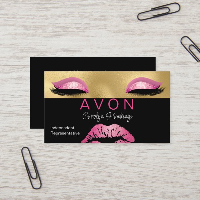 Glam Independent Rep Avon Business Card Visitenkarte (Vorderseite/Rückseite Beispiel)