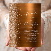Glam Kupfer Glänzende Metall-Hochzeit