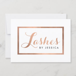 Glam Lashes Script Rose Gold Geschenkgutschein