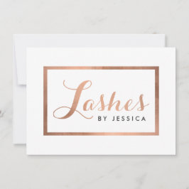 Glam Lashes Script Rose Gold Geschenkgutschein