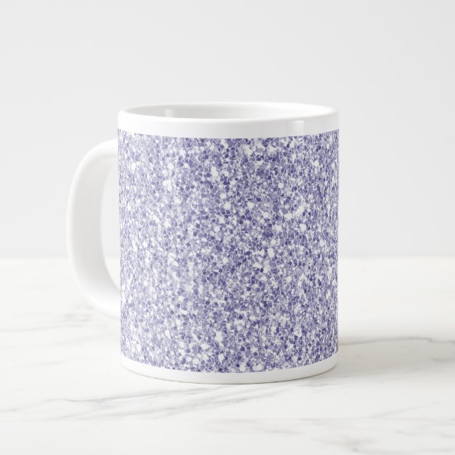 Glam Lavender Lilac Lila Glitzer     Jumbo-Tasse (Vorderseite Links)