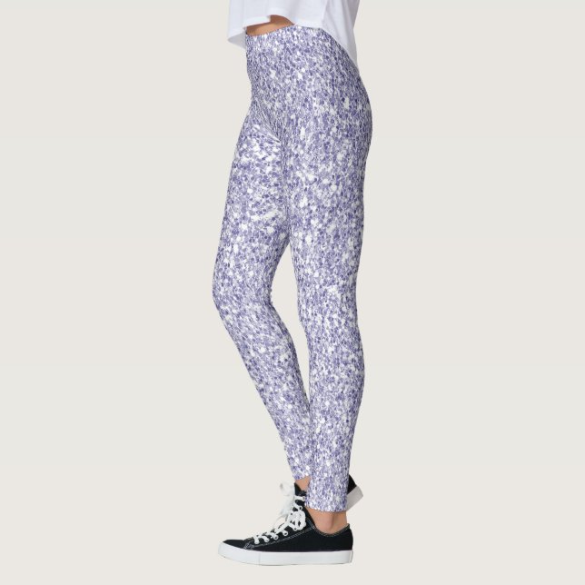 Glam Lavender Lilac Lila Glitzer          Leggings (Links)