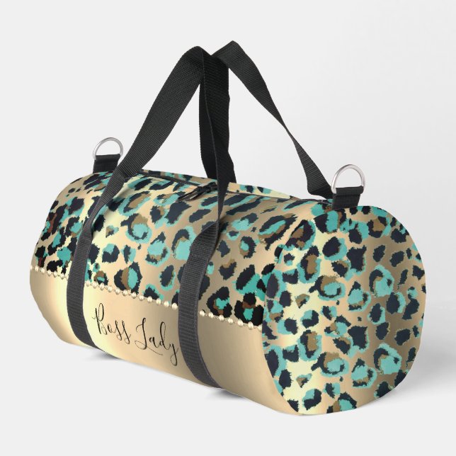 Glam Leopard Boss Lady Duffle Bag (Linke Seite)