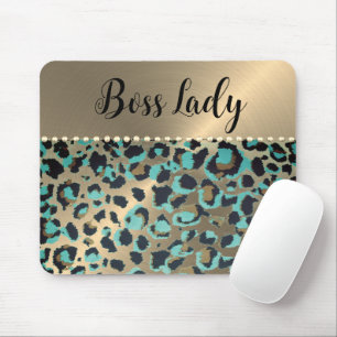"Glam Leopard Boss Lady Mousepad