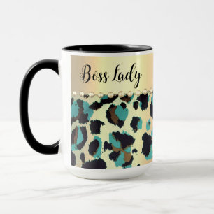 "Glam Leopard Boss Lady Tasse