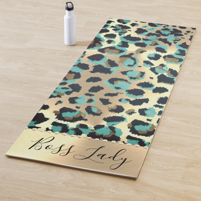 Glam Leopard Boss Lady Yoga Mat Yogamatte (Beispiel)
