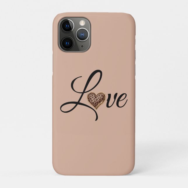 Glam Leopard Heart Love Design Case-Mate iPhone Hülle (Rückseite)