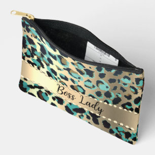 Glam Leopard Print Boss Lady Zubehörtasche