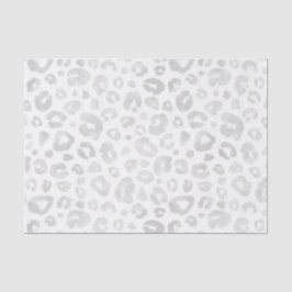Glam Leopard Print Chic Trendy Silver Decoupage Seidenpapier