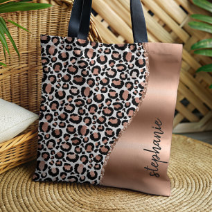 Glam Leopard Spots Rose Gold Metallisch Name