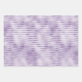 Glam Lila Streifen Geschenkpapier Set