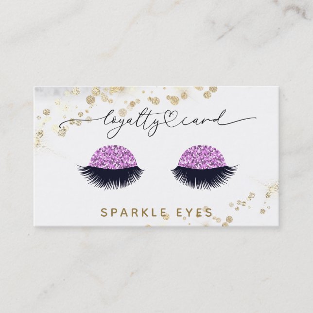 *~* Glam LOGO Gold Eyes QR Visitenkarte (Vorderseite)