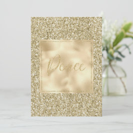 Glam Luxe Gold Glitzer Peace Karte