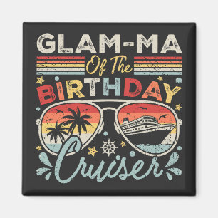 Glam-ma des Geburtstags Cruiser Vacation Square Magnet