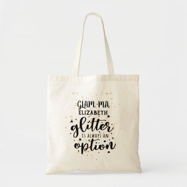 GLAM-MA Gamour Oma Glitzer immer Option FUN Tragetasche (Vorne)