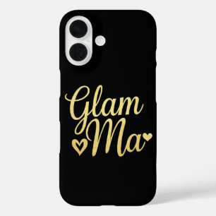 Glam Ma Herz Gold Mama Oma Muttertag iPhone 16 Hülle