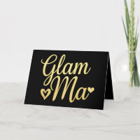 Glam Ma Herz Gold Mama Oma Muttertag