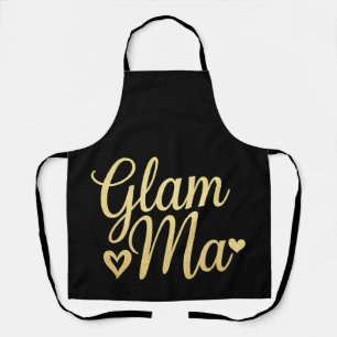 Glam Ma Herz Gold Mama Oma Muttertag Schürze